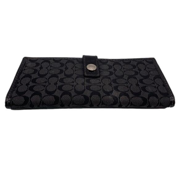 COACH Black Signature Canvas Wallet - Picture 3 of 7